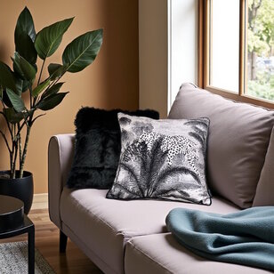 Sierkussen Furry Velvet Zwart | 45 x 45 cm | Velvet/Polyester