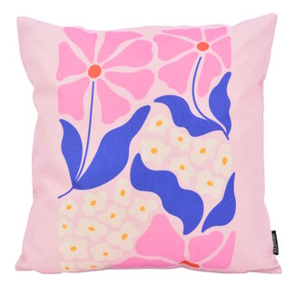 Gek op kussens! Pink Petal Sky Kissenbezug | 45x45 cm | Baumwolle/Leinen