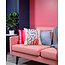 Streep Rood/Roze Kussenhoes | 45x45 cm | Katoen/Polyester
