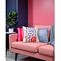 Streep Rood/Roze Kussenhoes | 45x45 cm | Katoen/Polyester