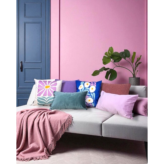 Teddy Lila Kussenhoes | 45x45 cm | Polyester