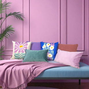 Velvet Lila Kussenhoes | 30x50 cm | Polyester