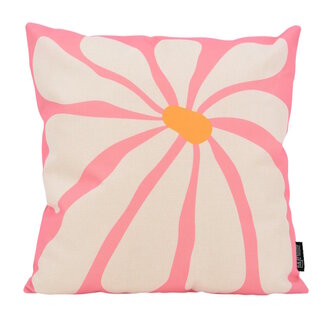 Gek op kussens! Flower Wave Kissenbezug | 45x45 cm | Baumwolle/Leinen