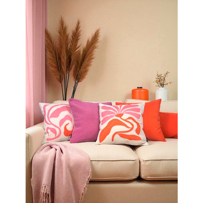 Sunset Bloom Kussenhoes | 45x45 cm | Katoen/Linnen