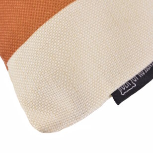 Ela Stripe Cognac Kussenhoes | 45x45 cm | Katoen/Linnen