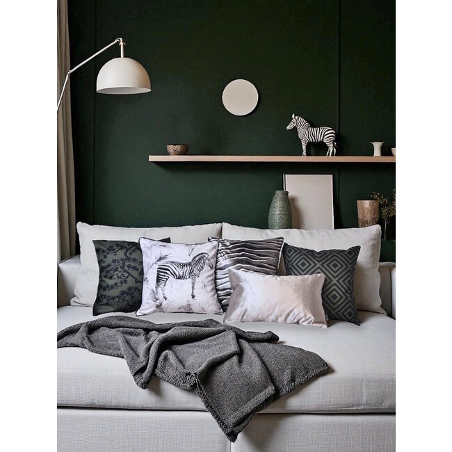 Sierkussen Velvet Zebra | 45 x 45 cm | Velvet/Polyester