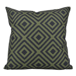 Gek op kussens! Green Graphic Kussenhoes | 45x45 cm | Katoen/Linnen