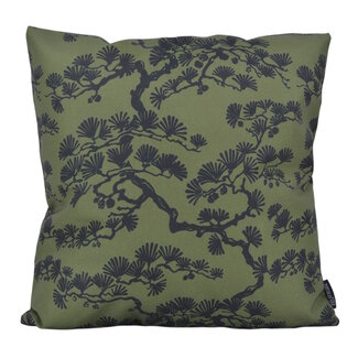 Gek op kussens! Green Tree Kissenbezug | 45x45 cm | Baumwolle/Leinen