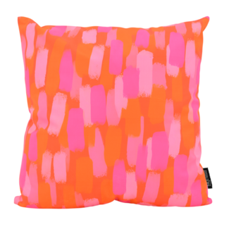 Gek op kussens! Pink Spots Orange Kissenbezug | 45x45 cm | Baumwolle/Polyester