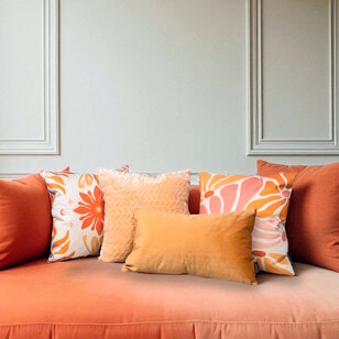Pluche Botergeel Kussenhoes | 45x45 cm | Polyester