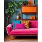 Nila Petrol - Outdoor Kussenhoes | 45x45 cm | Katoen/Polyester