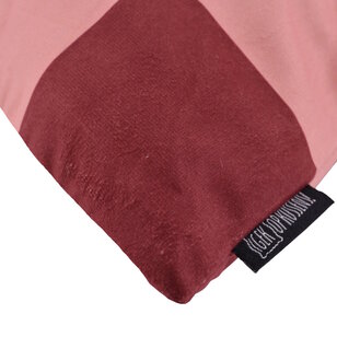 Sierkussen Checker Wijnrood/Oudroze | 45 x 45 cm | Katoen/Polyester