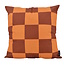 Gek op kussens! Checker Cognac/Bruin Kussenhoes | 45x45 cm | Katoen/Polyester