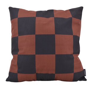 Checker Schwarz/Braun Kissenbezug | 45x45 cm | Baumwolle/Polyester