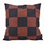 Gek op kussens! Checker Schwarz/Braun Kissenbezug | 45x45 cm | Baumwolle/Polyester