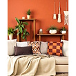 Checker Cognac/Bruin Kussenhoes | 45x45 cm | Katoen/Polyester