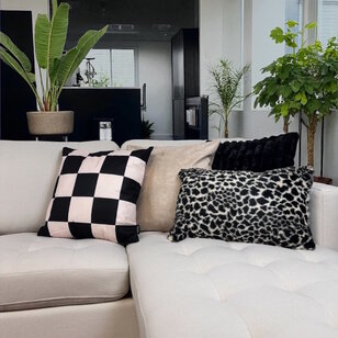 Kentya Beige Kussenhoes | 45x45 cm | Polyester