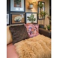 Sierkussen Velvet Cross Bruin | 45 x 45 cm | Velvet/Polyester