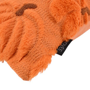 Furry Pumpkin Oranje Kussenhoes | 45x45 cm | Polyester
