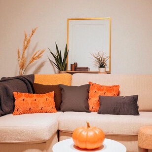 Furry Pumpkin Orange Kissenbezug | 45x45 cm | Polyester
