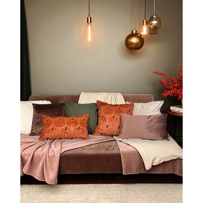 Furry Pumpkin Bruin | 30 x 50 cm | Kussenhoes | Polyester
