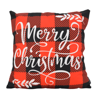 Gek op kussens! Christmas Tartan Kussenhoes | 45x45 cm | Katoen/Polyester