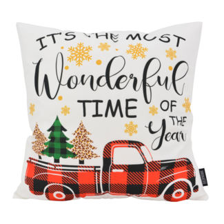 Gek op kussens! Sierkussen Wonderful Christmas | 45 x 45 cm | Katoen/Polyester