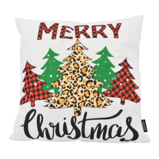 Gek op kussens! Leopard Christmas Kissenbezug | 45x45 cm | Baumwolle/Polyester
