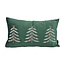 NOVÉE Velvet Tree Groen Kussenhoes | 30x50 cm | Fluweel/Polyester