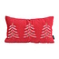 Velvet Tree Rood Kussenhoes | 30x50 cm | Fluweel/Polyester