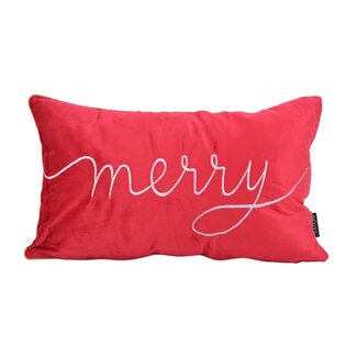 NOVÉE Velvet Merry Rood Kussenhoes | 30x50 cm | Fluweel/Polyester