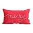NOVÉE Velvet Merry Rood Kussenhoes | 30x50 cm | Fluweel/Polyester