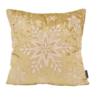 NOVÉE Velvet Gold Crystal Kissenbezug | 45x45 cm | Samt/Polyester