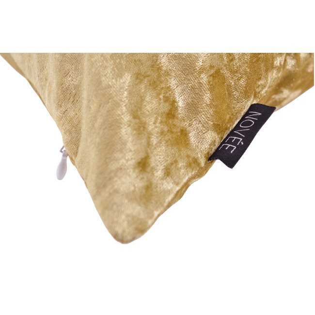 Velvet Gold Crystal Kissenbezug | 45x45 cm | Samt/Polyester