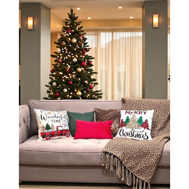 Sierkussen Wonderful Christmas | 45 x 45 cm | Katoen/Polyester