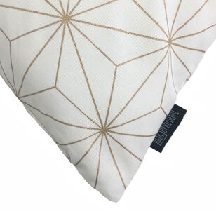 Nadal White/Gold Kussenhoes | 45x45 cm | Katoen