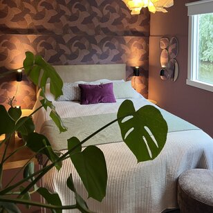 Velvet Aubergine Kussenhoes | 30x50 cm | Polyester