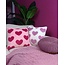Furry Hart Roze Kussenhoes | 45x45 cm | Polyester
