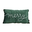 Velvet Merry Groen Kussenhoes | 30x50 cm | Fluweel/Polyester