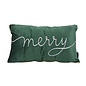 Velvet Merry Groen Kussenhoes | 30x50 cm | Fluweel/Polyester