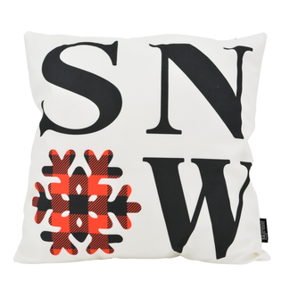 Gek op kussens! SNOW XMAS Kussenhoes | 45x45 cm | Katoen/Polyester