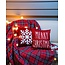 Red Snowflake | 45 x 45 cm | Kussenhoes | Katoen/Polyester