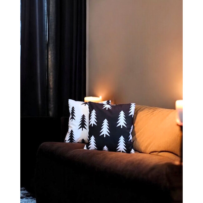 Sierkussen Black Trees | 45 x 45 cm | Katoen/Polyester