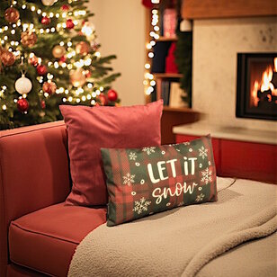 Let It Snow Kissenbezug | 30x50 cm | Baumwolle/Leinen
