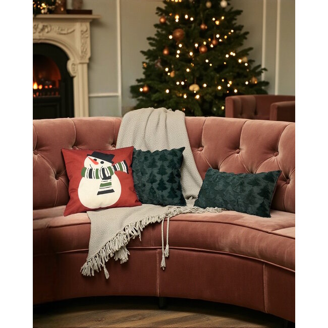 Furry XMAS Tree Grün Kissenbezug | 30x50 cm | Polyester