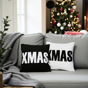 XMAS White Kussenhoes | 45x45 cm | Katoen/Polyester