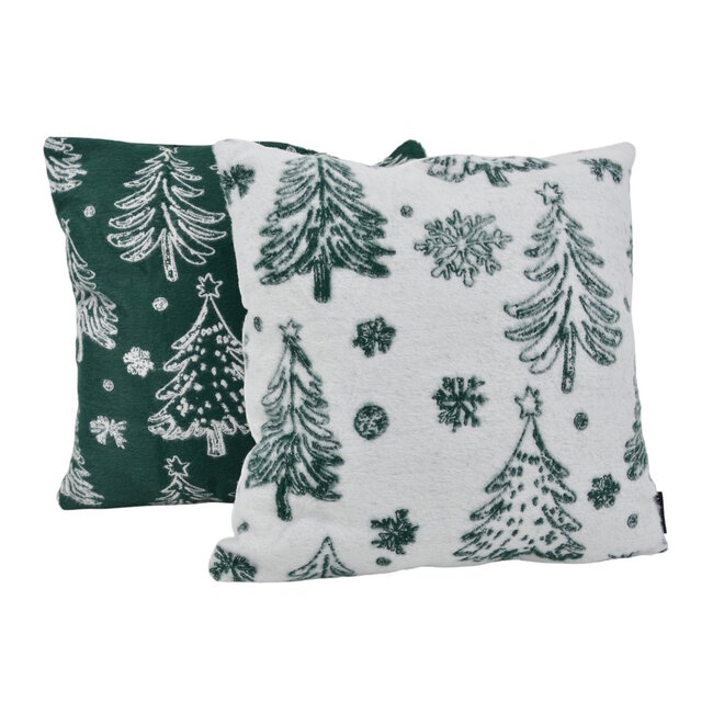 Frosty Forest Weiß Kissenbezug | 45x45 cm | Polyester