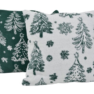 Frosty Forest Groen Kussenhoes | 45x45 cm | Polyester