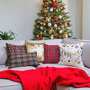 Balls & Snowflakes Kussenhoes | 45x45 cm | Katoen/Polyester