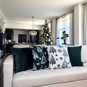 Frosty Forest Groen Kussenhoes | 45x45 cm | Polyester